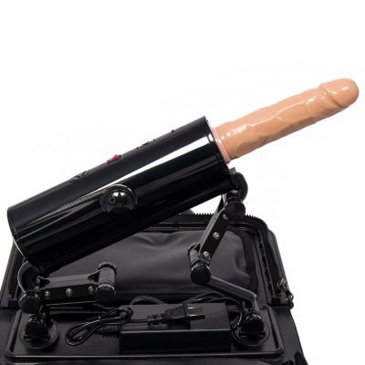 Bondara Full Throttle Black Sex Machine with Dildo 5 5 Inch