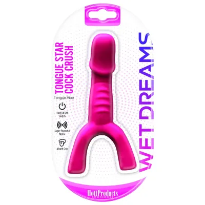 Tongue Star Cock Crush Tongue Vibe With Penis Super Powerful Motor Pink
