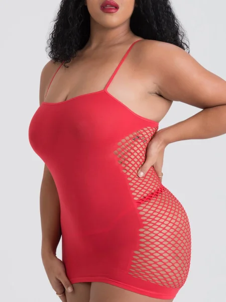 Lovehoney Plus Size Hourglass Red Mini Dress
