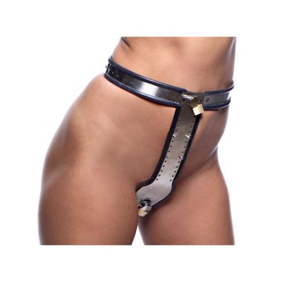 Steel Female Adjustable Chastity Belt Silver