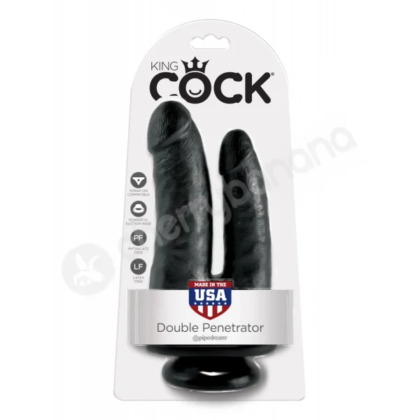 King Cock Black Double Penetrator Dildo