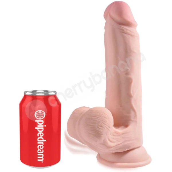 King Cock Plus 9'' 3D Triple Density Dildo With Swinging Balls