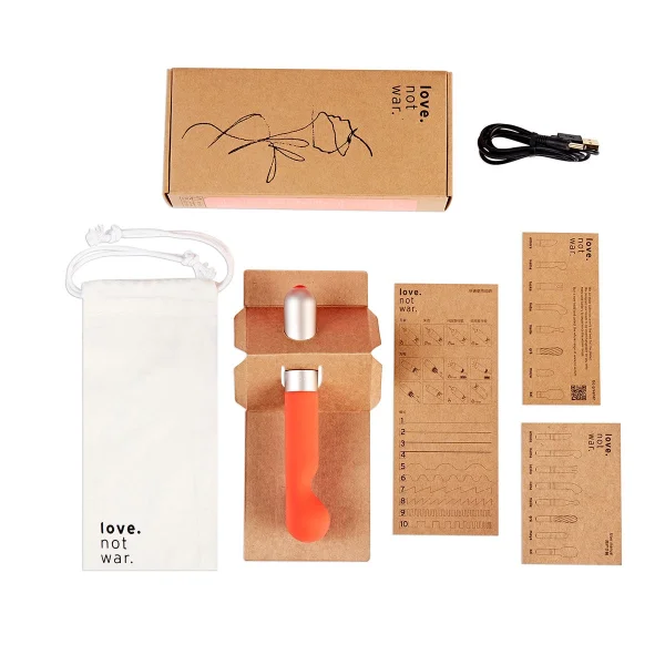 Love Not War Kama Sustainable Made G-Spot Vibrator - Orange