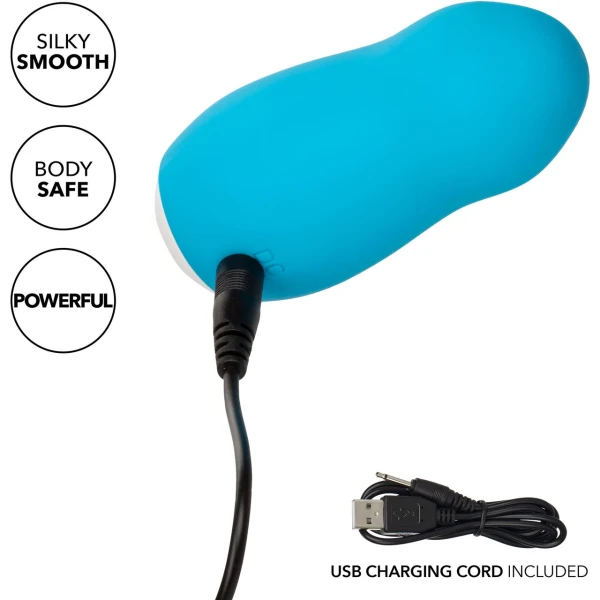 Sugar Dream Rechargeable Waterproof Silicone Clitoral Vibrator By CalExotics - Blue