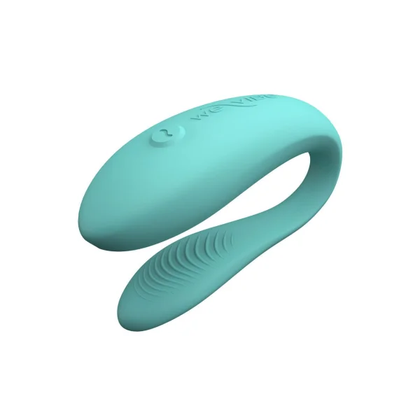 We-Vibe Sync Lite App Controlled Rechargeable Silicone Couples Vibrator - Aqua