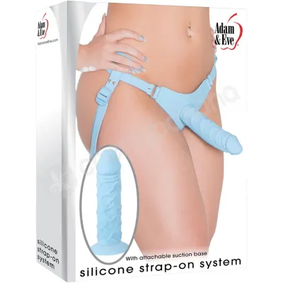 Adam Eve Silicone Strap On Dildo System