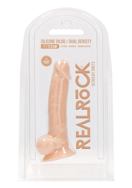 RealRock Ultra Silicone Dildo with Balls - 7" — image 6 of 25