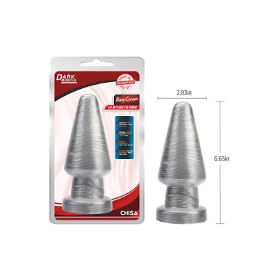 Silver Ripple Butt Plug