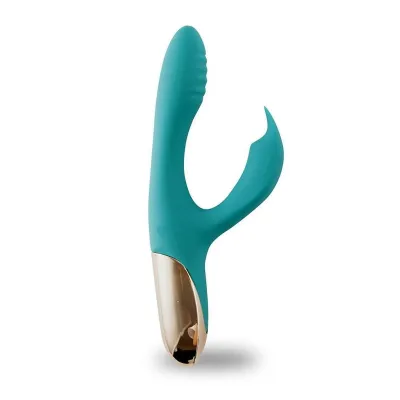 Maia Skyler Rechargeable Bendable 8 5 quot Rabbit Vibrator in Green