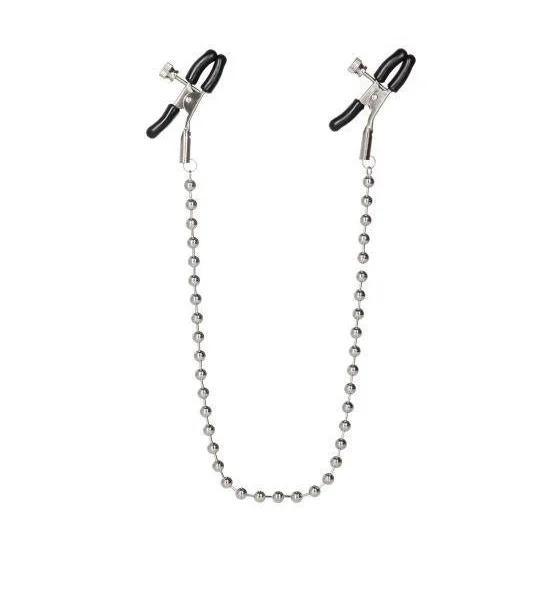 Nipple Clamps Silver Beaded Chain