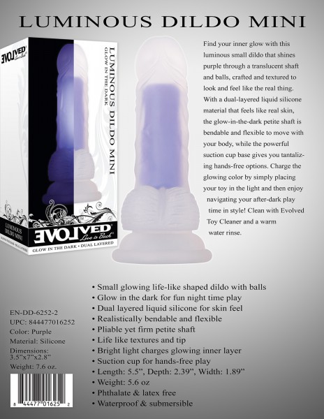 Glowing 5.5'' Purple Cock