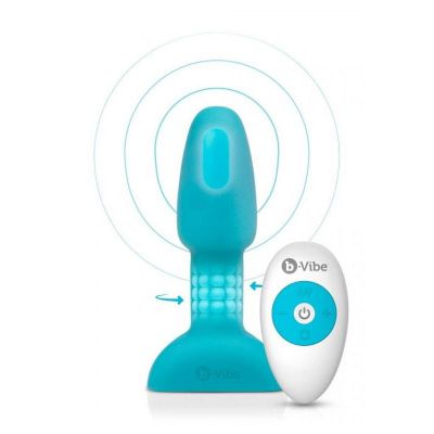 b Vibe USB Rechargeable Rimming Butt Plug Petite Teal