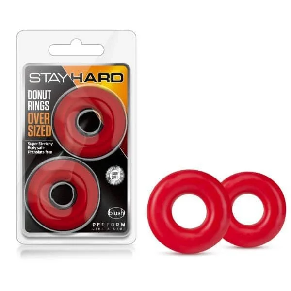 Stay Hard - Donut Rings Oversized - Red — image 11 of 16