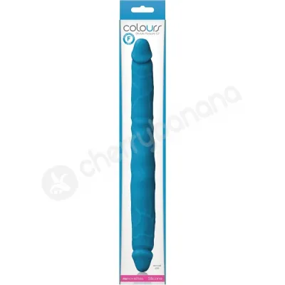 Colours Blue 12 Double Pleasures Silicone Double Dong