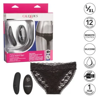 CalExotics Remote Control Lace Panty Set L XL