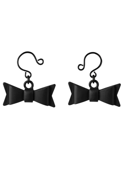 Sincerely Bow Tie Nipple Jewelry By Sportsheets - Black