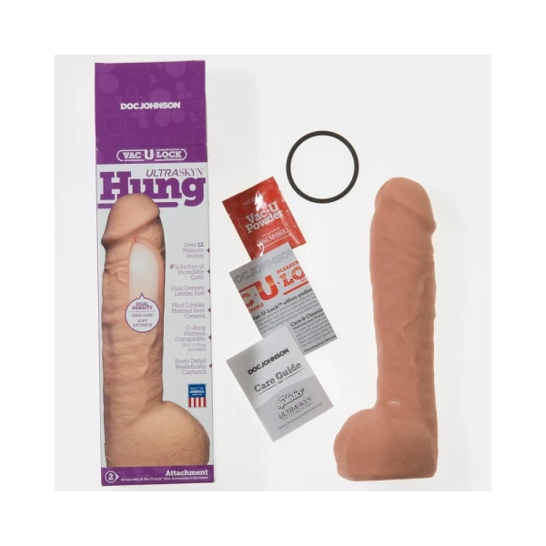 Vac-U-Lock 12 inches Ultraskyn Hung Dong