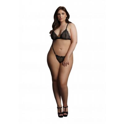 Magic Lace Velvet Lingerie Set OSX