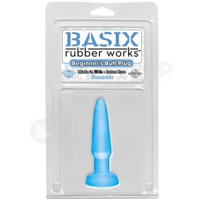 Basix Rubber Works Blue Beginner s Butt Plug