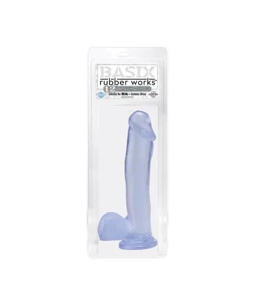Basix Rubber Works 12 Inch Suction Cup Dong - Blue