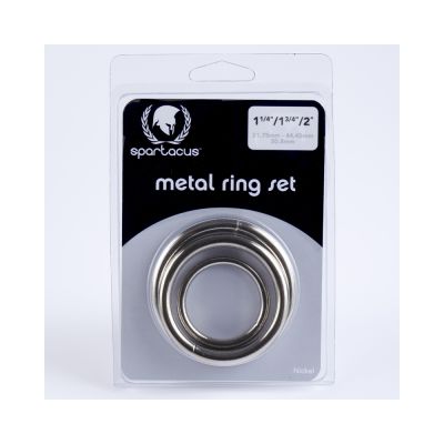 Spartacus Metal Cock Ring Set 3 Rings