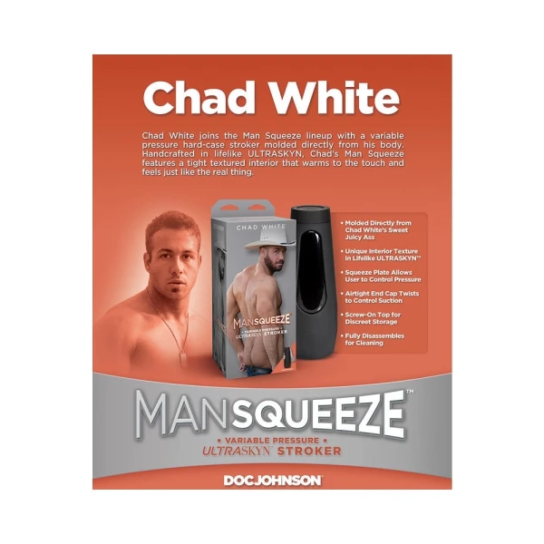 Man Squeeze - Chad White - Ultraskyn Stroker - Ass Vanilla — image 19 of 19