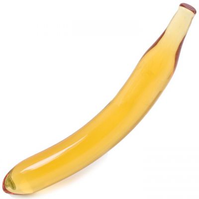 Glacier Glass Juicy Fruit Banana Dildo 7 Inch