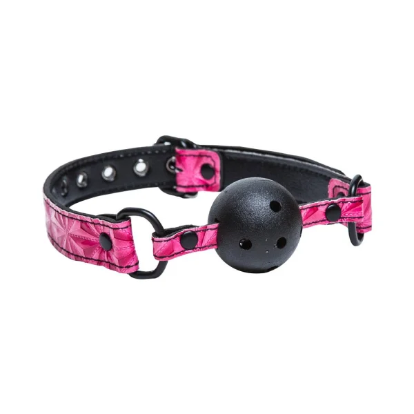 Sinful Adjustable Vinyl Ball Gag - Pink — image 5 of 6