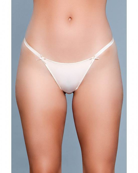 Go-to Thong With Ribbons - L - Nude - L