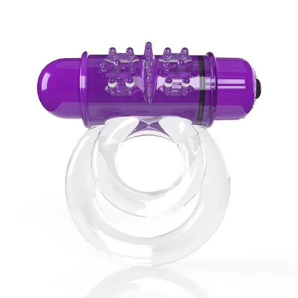Screaming O - 4B Double O Vibrating Bullet Dual Cock Ring