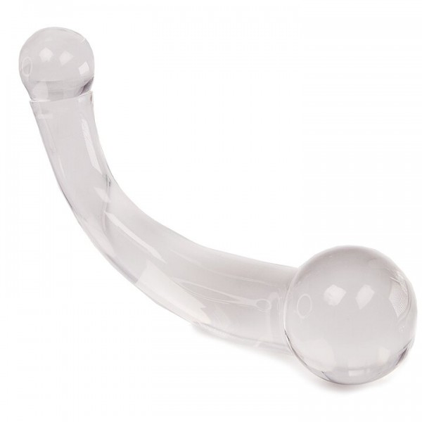 Glacier Glass Curved Double Ended Dildo – 8 Inch