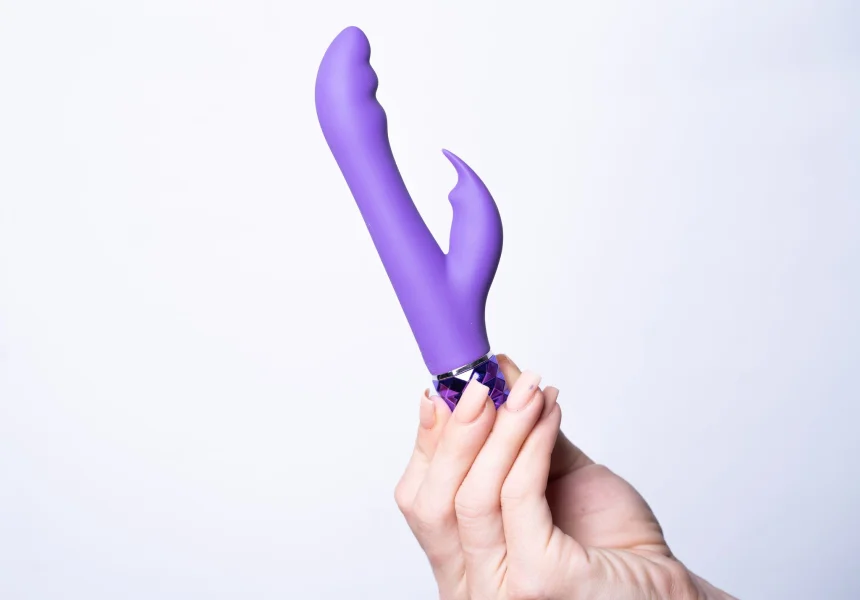 Hailey 10-Function Vibrating Rechargeable Dual  Vibe - Purple