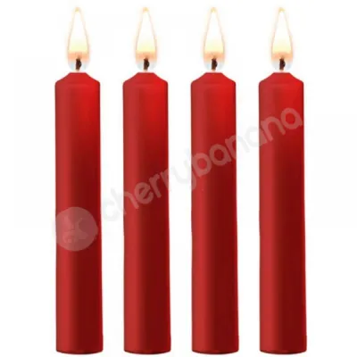 Ouch Teasing Red Paraffin Wax BDSM Candles 4 Pack