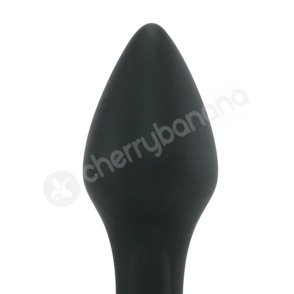 Velvet Plush Black Silicone Fulfiller Butt Plug