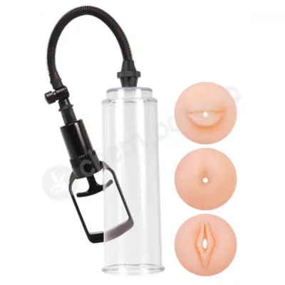 Adam Eve Triple Play Pleasure Pump Pro Penis Pump