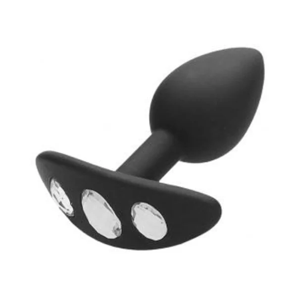 Ouch! Regular Diamond Butt Plug With Handle - Black — image 6 of 9
