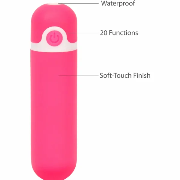 Wonderlust Purity Powerful Rechargeable Silicone Bullet Vibrator - Pink