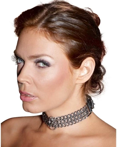 Leder Halsfessel Kette