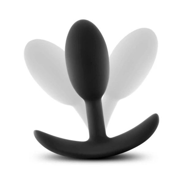 Blush Anal Adventures Platinum Silicone Vibra Slim Plug Small - Black