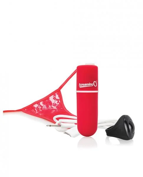 Screaming O 2020 My Secret Lover Valentine Kit Panty/panty Unit Of 2 - Red/white
