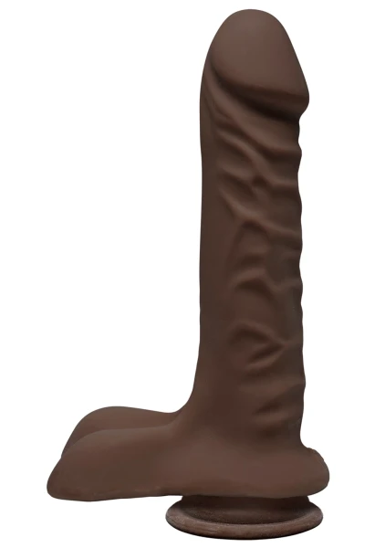The D - Super D 8" Suction Cup Dildo by Doc Johnson - Chocolate