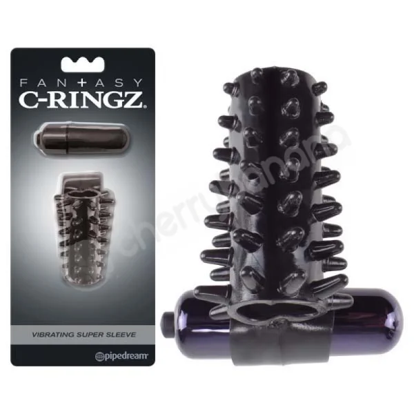 Fantasy C-Ringz Black Vibrating Super Sleeve