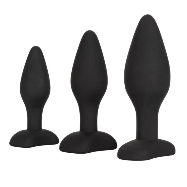CalExotics Silicone Anal Exerciser Kit - 3 Butt Plugs for Anal Training