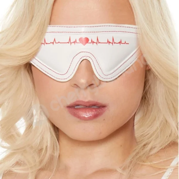 Ouch Nurse Theme White Adjustable Eye Mask