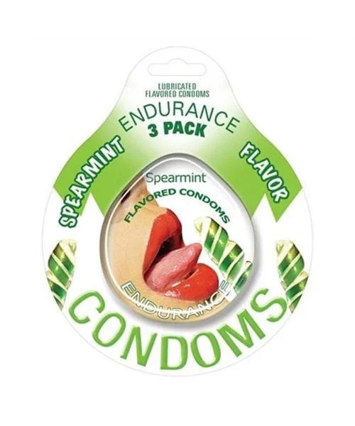 Endurance Condoms - Spearmint - 3 Pack