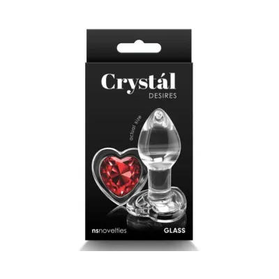Butt Plugs Crystal Desires Red Heart Small