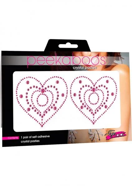 Crystal Heart Pink Pasties