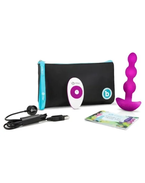 B-vibe Triplet Anal Beads - Fuchsia