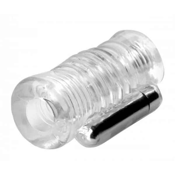 Palm-tec Vibe Tube Vibrating Stroker - Clear
