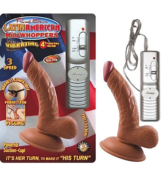 Latin Vibrating Curved Dong Balls Brown 4 Inches — image 6 of 6